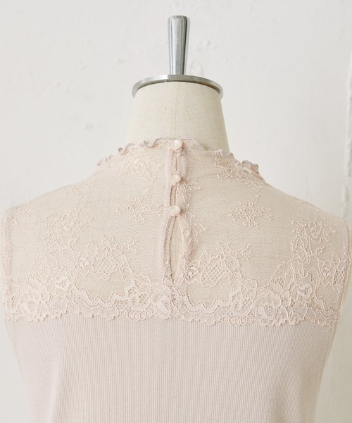 one after another NICE CLAUP（ワンアフターアナザーナイスクラップ）の「レースプチハイテレコインナー（タンクトップ・レディース・ベージュ/オフホワイト/モカ・FREE）」の11枚目の写真