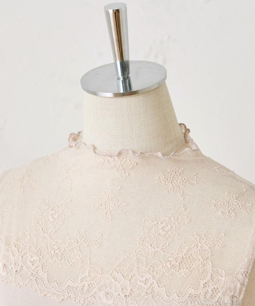 one after another NICE CLAUP（ワンアフターアナザーナイスクラップ）の「レースプチハイテレコインナー（タンクトップ・レディース・ベージュ/オフホワイト/モカ・FREE）」の13枚目の写真