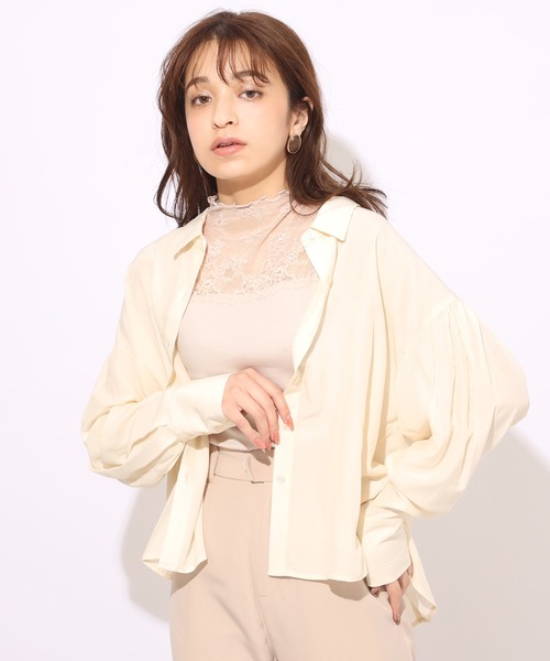 one after another NICE CLAUP（ワンアフターアナザーナイスクラップ）の「レースプチハイテレコインナー（タンクトップ・レディース・ベージュ/オフホワイト/モカ・FREE）」の17枚目の写真