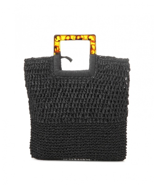 LAKOLE（ラコレ）の「ペーパースクエアバッグ / LAKOLE（ハンドバッグ・レディース・ブラック/グレー/ナチュラル・FREE）」の11枚目の写真