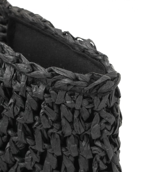 LAKOLE（ラコレ）の「ペーパースクエアバッグ / LAKOLE（ハンドバッグ・レディース・ブラック/グレー/ナチュラル・FREE）」の6枚目の写真