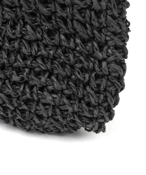 LAKOLE（ラコレ）の「ペーパースクエアバッグ / LAKOLE（ハンドバッグ・レディース・ブラック/グレー/ナチュラル・FREE）」の5枚目の写真