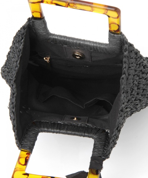 LAKOLE（ラコレ）の「ペーパースクエアバッグ / LAKOLE（ハンドバッグ・レディース・ブラック/グレー/ナチュラル・FREE）」の14枚目の写真