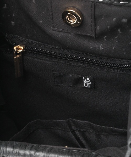 LAKOLE（ラコレ）の「ペーパースクエアバッグ / LAKOLE（ハンドバッグ・レディース・ブラック/グレー/ナチュラル・FREE）」の18枚目の写真