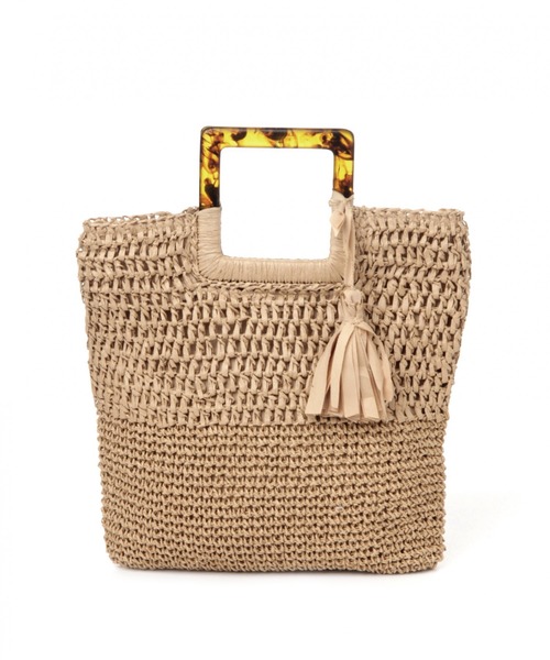 LAKOLE（ラコレ）の「ペーパースクエアバッグ / LAKOLE（ハンドバッグ・レディース・ブラック/グレー/ナチュラル・FREE）」の22枚目の写真