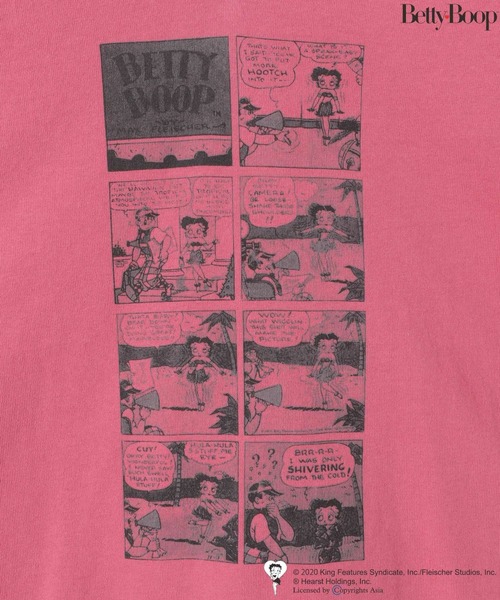 BETTY BOOP(ベティ・ブープ)の「BETTY BOOP(TM) VネックTシャツ(Tシャツ/カットソー・レディース・ホワイト/ピンク・FREE)」の6枚目の写真
