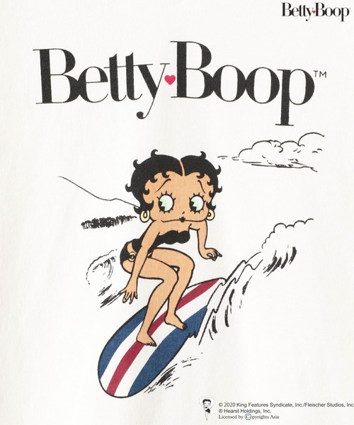 BETTY BOOP(ベティ・ブープ)の「BETTY BOOP(TM) VネックTシャツ(Tシャツ/カットソー・レディース・ホワイト/ピンク・FREE)」の5枚目の写真