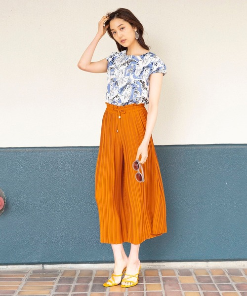 NARACAMICIE(ナラカミーチェ)の「プリーツパンツ(その他パンツ・レディース・ブラック/オレンジ・MEDIUM)」の15枚目の写真