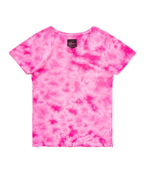 BEDWIN & THE HEARTBREAKERS（ベドウィン アンド ザ ハートブレイカーズ）の「UNDERTONES Ex.V-NECK PRINT T "MR.TYEDIE"（Tシャツ/カットソー・メンズ・ピンク/オレンジ/イエロー/レッド/サックスブルー・SMALL/MEDIUM/X-LARGE/LARGE）」の3枚目の写真