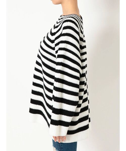 GYDA（ジェイダ）の「ランダムボーダールーズニットTOPS（ニット/セーター・レディース・ブラック/ベージュ/ピンク・FREE）」の20枚目の写真