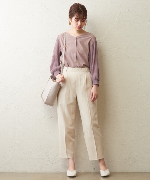 natural couture（ナチュラルクチュール）の「美シルエットテーパードパンツ　Ｌサイズ（その他パンツ・レディース・ピンク/ブラック/ネイビー/ライム/ブルー/ブラウン/アイボリー・LARGE）」の16枚目の写真