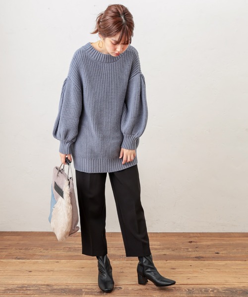 natural couture（ナチュラルクチュール）の「美シルエットテーパードパンツ　Ｌサイズ（その他パンツ・レディース・ピンク/ブラック/ネイビー/ライム/ブルー/ブラウン/アイボリー・LARGE）」の9枚目の写真