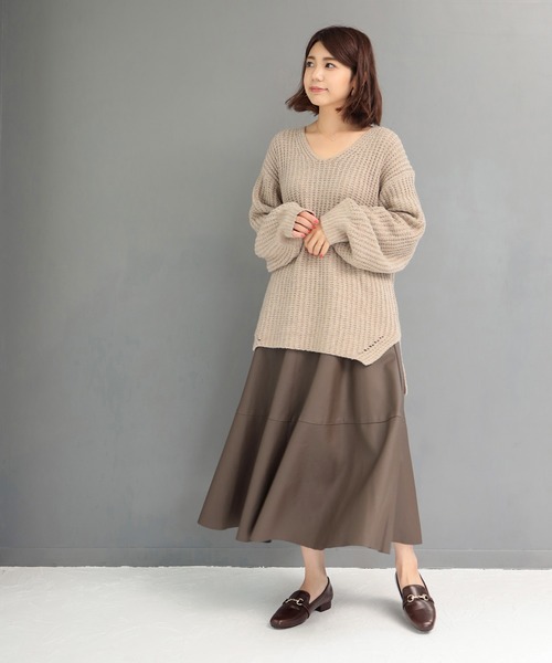 生活防水対応ビット付きローファーレインパンプス