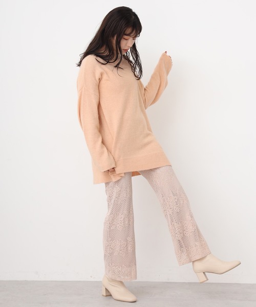 one after another NICE CLAUP(ワンアフターアナザーナイスクラップ)の「前後2wayラクーン混ニット(ニット/セーター・レディース・モカ/アイボリー/オレンジ/ベージュ/ライトブルー・FREE)」の18枚目の写真