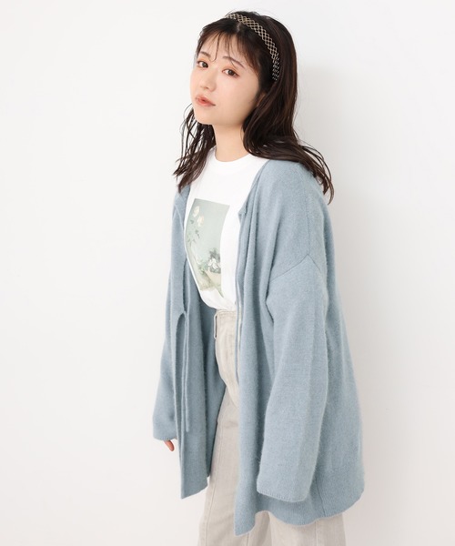 one after another NICE CLAUP(ワンアフターアナザーナイスクラップ)の「前後2wayラクーン混ニット(ニット/セーター・レディース・モカ/アイボリー/オレンジ/ベージュ/ライトブルー・FREE)」の16枚目の写真