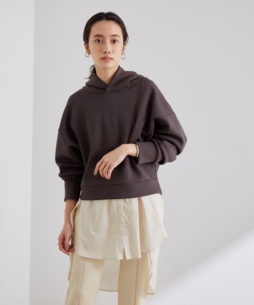 ADAM ET ROPE'（アダムエロペ）の「【WEB限定】ダンボールドルマンフーディー（スウェット・レディース・チャコールグレー/ブラウン/ベージュ・FREE）」の22枚目の写真