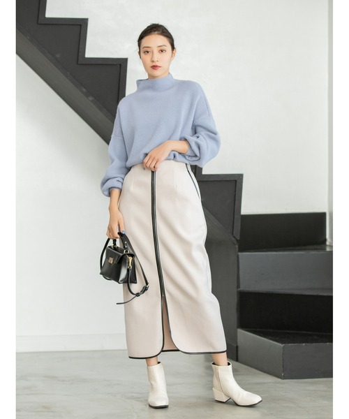 fifth（フィフス）の「プチハイドルマンふんわりニット（ニット/セーター・レディース・ブルー/アイボリー/モカ・MEDIUM）」の14枚目の写真