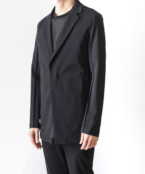 ATTACHMENT（アタッチメント）の「PONTE JERSEY FRONT FLY BLAZER（テーラードジャケット・メンズ・ブラック/ダークグリーン・1/2/3）」の4枚目の写真