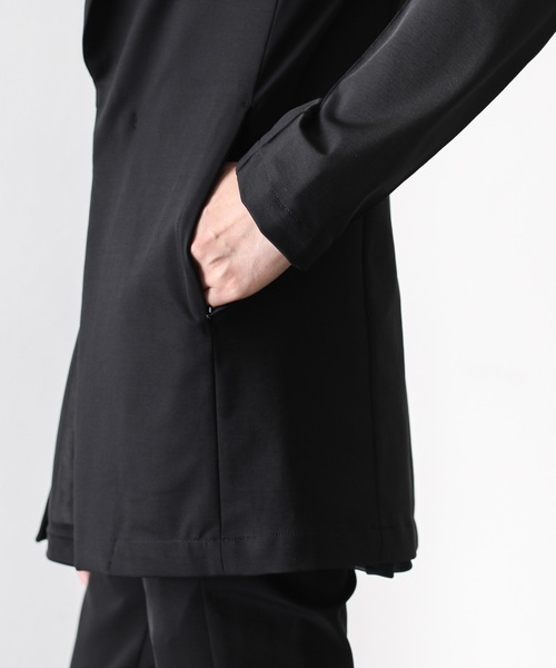 ATTACHMENT（アタッチメント）の「PONTE JERSEY FRONT FLY BLAZER（テーラードジャケット・メンズ・ブラック/ダークグリーン・1/2/3）」の9枚目の写真