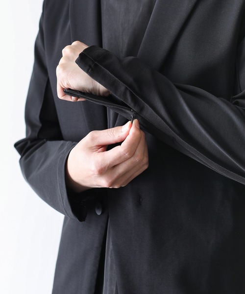 ATTACHMENT（アタッチメント）の「PONTE JERSEY FRONT FLY BLAZER（テーラードジャケット・メンズ・ブラック/ダークグリーン・1/2/3）」の10枚目の写真