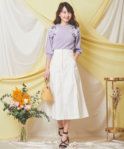 NOELA(ノエラ)の「ジップデニムスカート(デニムスカート・レディース・オフホワイト/ダークインディゴブルー/インディゴブルー・S/M)」の17枚目の写真