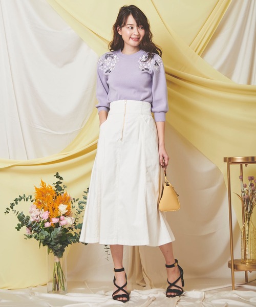 NOELA(ノエラ)の「ジップデニムスカート(デニムスカート・レディース・オフホワイト/ダークインディゴブルー/インディゴブルー・S/M)」の18枚目の写真