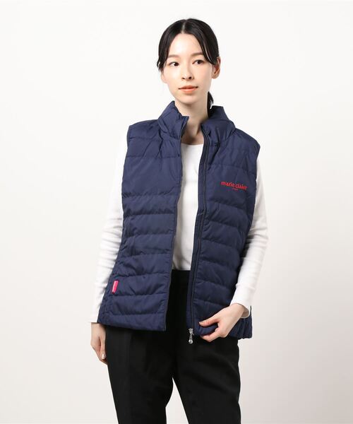 marie claire(マリ・クレール)の「【marie claire マリ・クレール】レディースダウンベスト / スポーティー ゴルフウェア(ベスト・レディース・ブラック/ネイビー/カーキ/ライム/杢グレー・LARGE/MEDIUM/X-LARGE)」の5枚目の写真