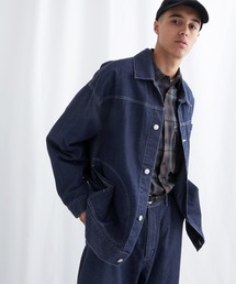 ビッグシルエット ユーティリティ ステッチデニムカバーオール EMMA CLOTHES