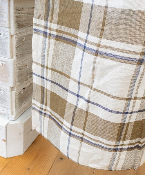 チャイハネ（チャイハネ）の「【チャイハネ】イタワ織りチェック柄マルチクロス Lサイズ（寝具・レディース・ブラック/ネイビー/レッド/ベージュ/ホワイト/イエロー/オレンジ/ブルー/ピンク/グリーン・FREE）」の14枚目の写真