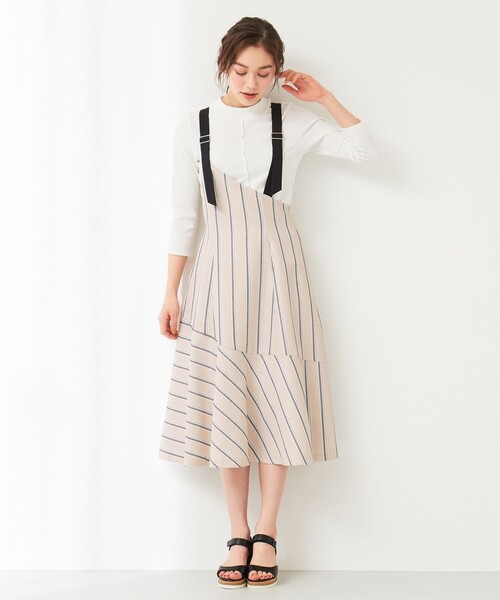 Feroux(フェルゥ)の「【セットアイテム】ワンショルジャンスカSET ワンピース(ドレス・レディース・カーキ系/アイボリー系2/ライラック系2/ベージュ系9・1/3/2)」の2枚目の写真