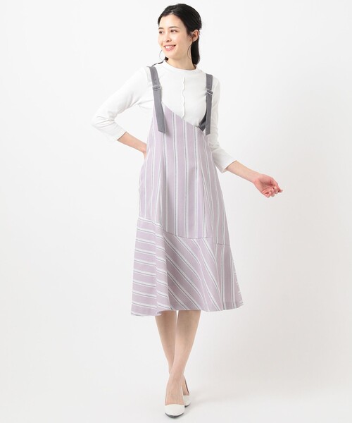 Feroux(フェルゥ)の「【セットアイテム】ワンショルジャンスカSET ワンピース(ドレス・レディース・カーキ系/アイボリー系2/ライラック系2/ベージュ系9・1/3/2)」の7枚目の写真