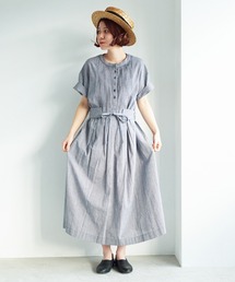 bulle de savon | ギンガムCHECK ピンタック ウエストベルトワンピース(ワンピース)