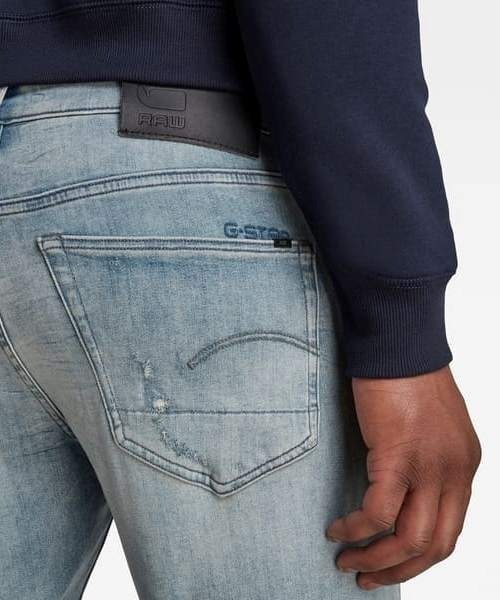 G-STAR（ジースター）の「3301 SLIM SHORTS/デニムショーツ（デニムパンツ・メンズ・インディゴブルー・30inch/32inch/28inch/34inch）」の7枚目の写真