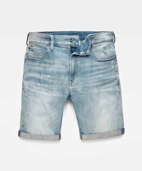 G-STAR（ジースター）の「3301 SLIM SHORTS/デニムショーツ（デニムパンツ・メンズ・インディゴブルー・30inch/32inch/28inch/34inch）」の4枚目の写真