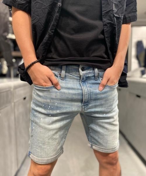 G-STAR（ジースター）の「3301 SLIM SHORTS/デニムショーツ（デニムパンツ・メンズ・インディゴブルー・30inch/32inch/28inch/34inch）」の11枚目の写真