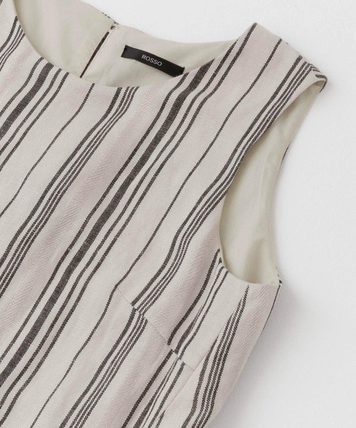 URBAN RESEARCH ROSSO(アーバンリサーチロッソ)の「リネンドビーストライプマキシワンピース(ワンピース・レディース・ブラック/ブラウン・FREE)」の19枚目の写真