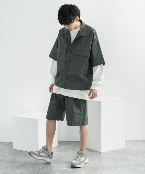 Rocky Monroe(ロッキーモンロー)の「タイプライターワイドショーツ(その他パンツ・メンズ・ブラック/ベージュ/カーキ/ブルー・LL/M/L)」の17枚目の写真