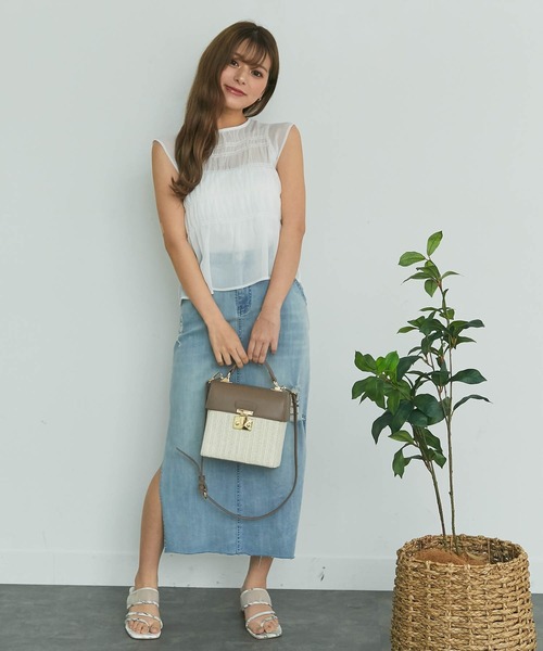 LIPSERVICE（リップサービス）の「インナーSETギャザーシアーブラウス（シャツ/ブラウス・レディース・ホワイト/ブラック/イエロー/グリーン・FREE）」の16枚目の写真