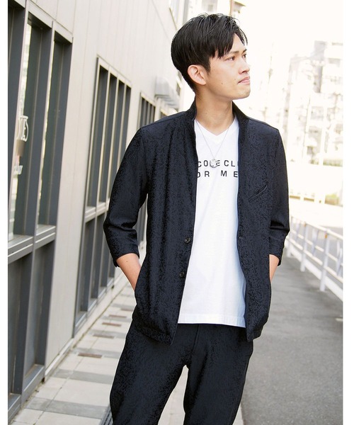 NICOLE CLUB FOR MEN（ニコルクラブフォーメン）の「スタンドジャケット（その他アウター・メンズ・ブラック/ネイビー/ホワイト・LARGE/X-LARGE/MEDIUM）」の3枚目の写真