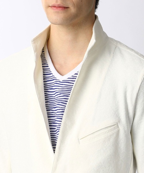 NICOLE CLUB FOR MEN（ニコルクラブフォーメン）の「スタンドジャケット（その他アウター・メンズ・ブラック/ネイビー/ホワイト・LARGE/X-LARGE/MEDIUM）」の9枚目の写真