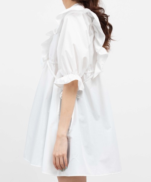 WEGO(ウィゴー)の「WEGO/フリルチュニックミニワンピース(チュニック・レディース・ホワイト・FREE)」の5枚目の写真