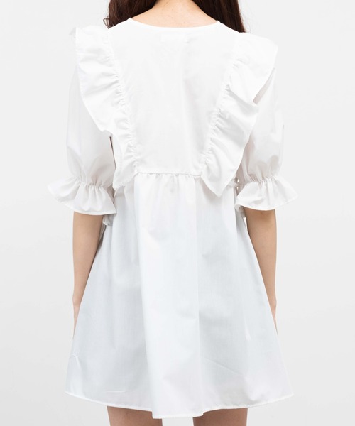 WEGO(ウィゴー)の「WEGO/フリルチュニックミニワンピース(チュニック・レディース・ホワイト・FREE)」の6枚目の写真