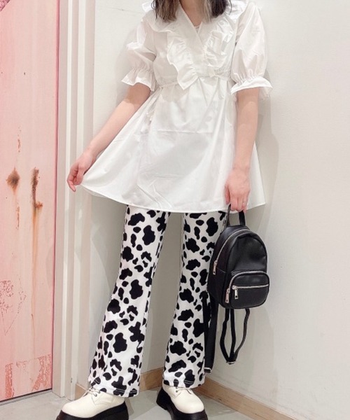 WEGO(ウィゴー)の「WEGO/フリルチュニックミニワンピース(チュニック・レディース・ホワイト・FREE)」の8枚目の写真