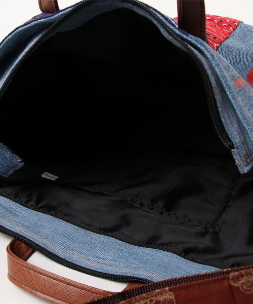 ScoLar(スカラー)の「バンダナ柄2WAYトート(トートバッグ・レディース・レッド/オフホワイト・FREE)」の16枚目の写真