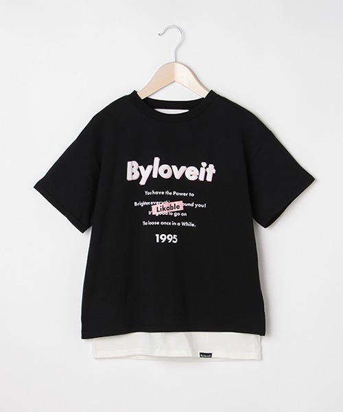 未使用☆カシュクールＴシャツ by LOVEiT（バイラビット）の「カシュクール風ロゴプリントTシャツ