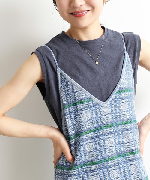 SLOBE IENA（スローブイエナ）の「リネン混ノースリーブプルオーバー【手洗い可能】◆（Tシャツ/カットソー・レディース・ホワイト/グレー/ベージュ/パープル・FREE）」の19枚目の写真