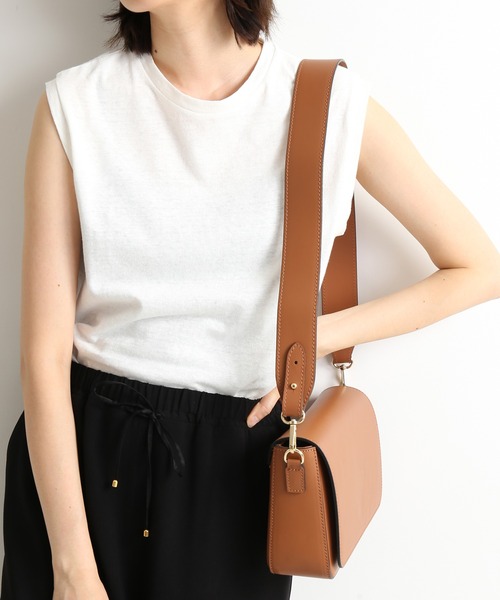 SLOBE IENA（スローブイエナ）の「リネン混ノースリーブプルオーバー【手洗い可能】◆（Tシャツ/カットソー・レディース・ホワイト/グレー/ベージュ/パープル・FREE）」の18枚目の写真