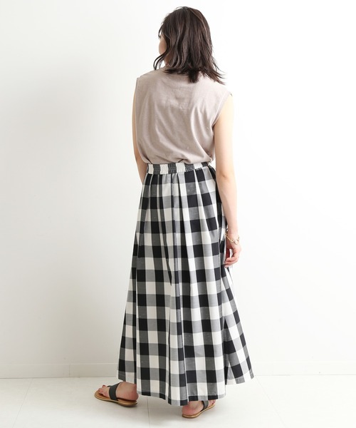 SLOBE IENA（スローブイエナ）の「リネン混ノースリーブプルオーバー【手洗い可能】◆（Tシャツ/カットソー・レディース・ホワイト/グレー/ベージュ/パープル・FREE）」の13枚目の写真