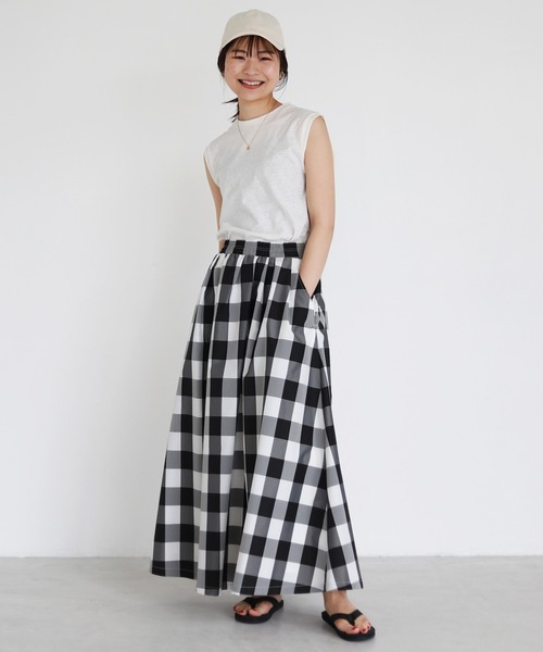 SLOBE IENA（スローブイエナ）の「リネン混ノースリーブプルオーバー【手洗い可能】◆（Tシャツ/カットソー・レディース・ホワイト/グレー/ベージュ/パープル・FREE）」の7枚目の写真