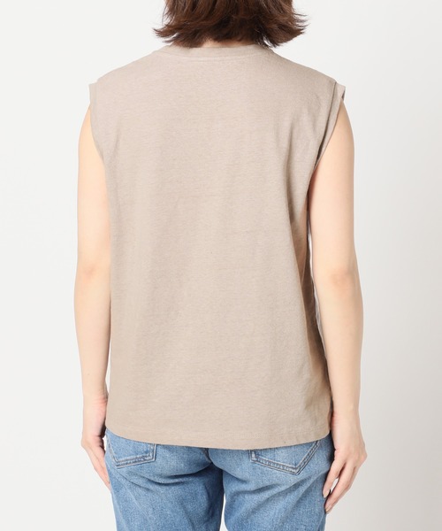 SLOBE IENA（スローブイエナ）の「リネン混ノースリーブプルオーバー【手洗い可能】◆（Tシャツ/カットソー・レディース・ホワイト/グレー/ベージュ/パープル・FREE）」の8枚目の写真